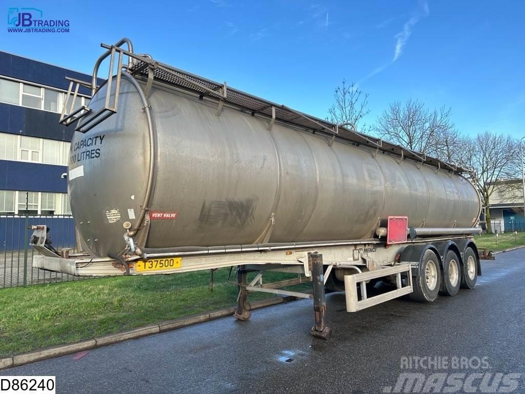 Menci Chemie 37100 liter RVS chemie tank, 1 Compartment Semi-trailer med Tank