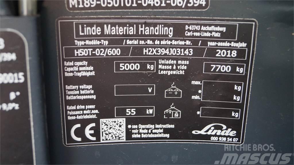 Linde H50T/600 LPG gaffeltrucks