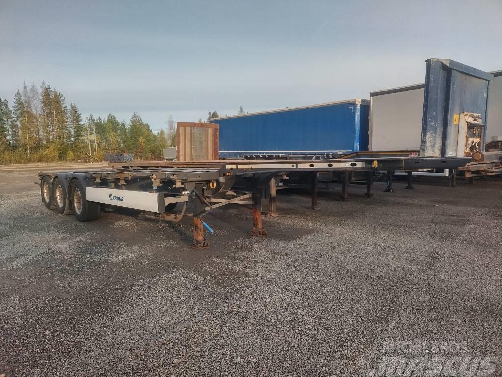Krone Hanhenkaula, jatkokeula ja perä Semi-trailer med containerramme