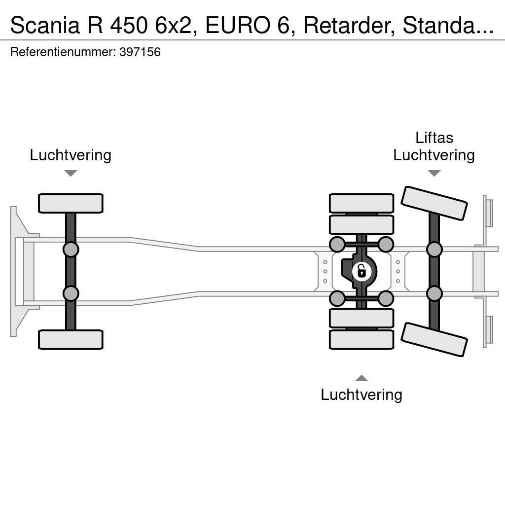 Scania R 450 6x2, EURO 6, Retarder, Standairco, Combi Lastbil - Gardin