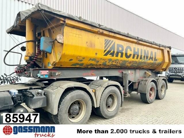 Carnehl 2-Achs Kippauflieger, Stahlmulde ca. 22m³, Semi-trailer med tip
