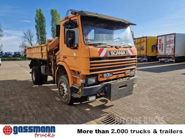 Scania 93H 250 4x4 mit Kran Palfinger PK8000, Lastbiler med tip
