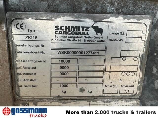 Schmitz ZKI 18-4.9, Stahlbordwände ca. 10m³, Rahmen Anhænger med tip
