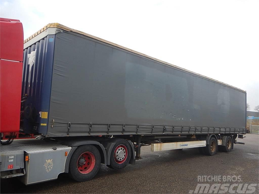 Krone 2 aks Gardin trailer 13,60m Semi-trailer med Gardinsider