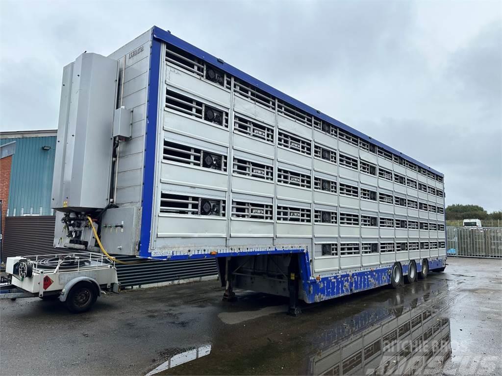 Pezzaioli 5-stock Grise trailer 5-stock Semi-trailer til Dyretransport