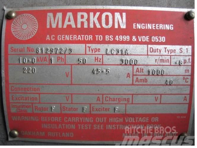  10 kVA Markon Type LC31A Generator Andre generatorer