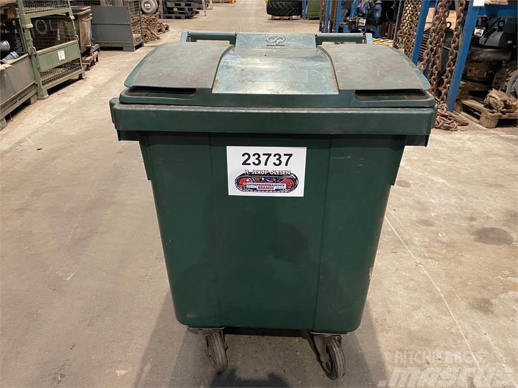  Affaldscontainere med låg og hjul - 400 ltr - 4 st Andet tilbehør
