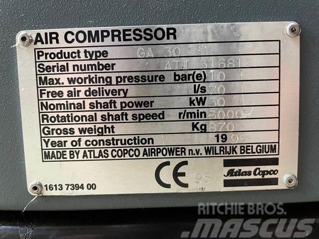 Atlas Copco GA30 el-skruekompressor Kompressorer
