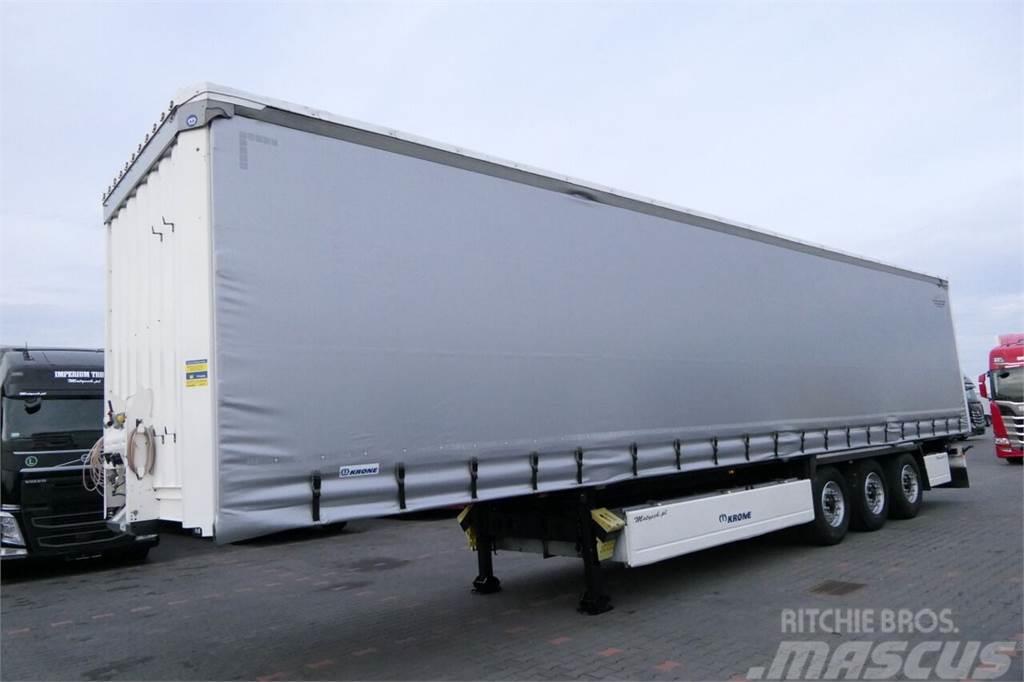 Krone CURTAINSIDER / STANDARD / LIFTED AXLE / PALLET BOX Semi-trailer med Gardinsider