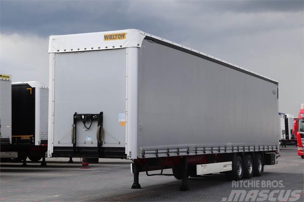 Wielton CURTAINSIDER / MEGA / COILMULD - 9 M / LIFTED AXLE Semi-trailer med Gardinsider