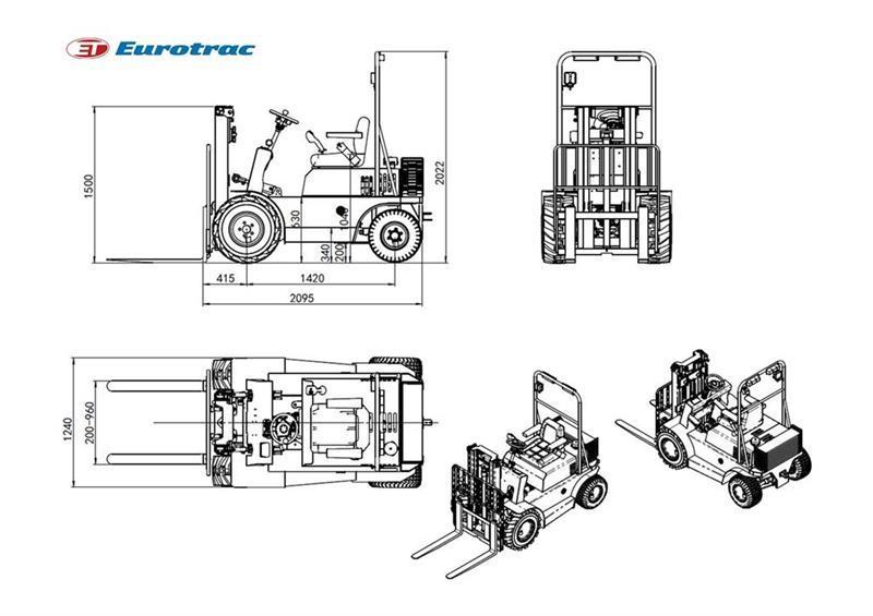  - - -  eurotrac  Agri 10 Diesel gaffeltrucks