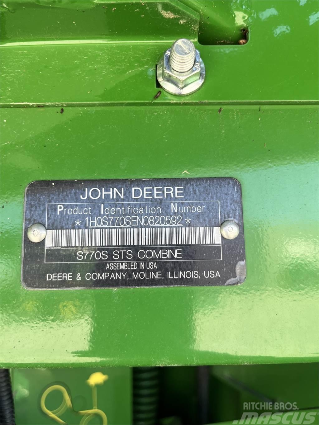John Deere S770 Mejetærskere