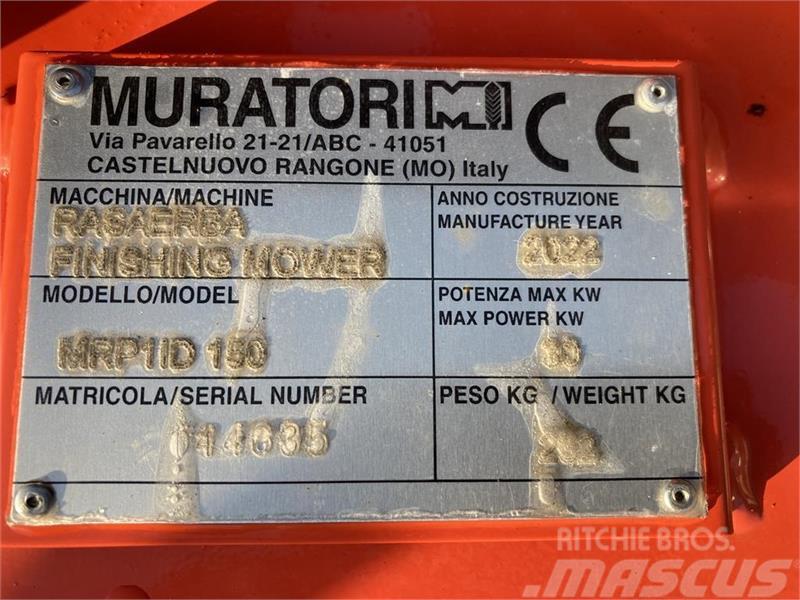 Muratori MRP1150 monteret med eurobeslag Monterede og efterspændte slåmaskiner