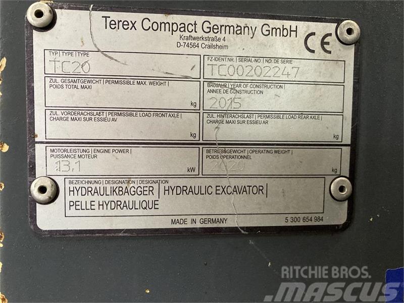 Terex TC20 Minigravemaskiner