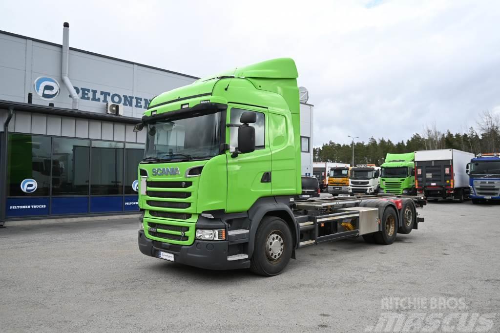 Scania R520 6x2 Euro 6 Lastbiler med containerramme / veksellad