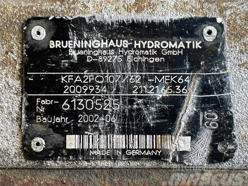 Brueninghaus Hydromatik BRUENINGHAUS HYDROMATIK HYDRAULIC PUMP KFA2FO107 Hydraulik