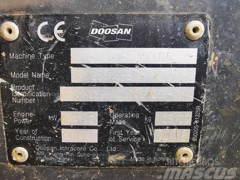 Doosan DX 255 NLC 5 Gravemaskiner på larvebånd