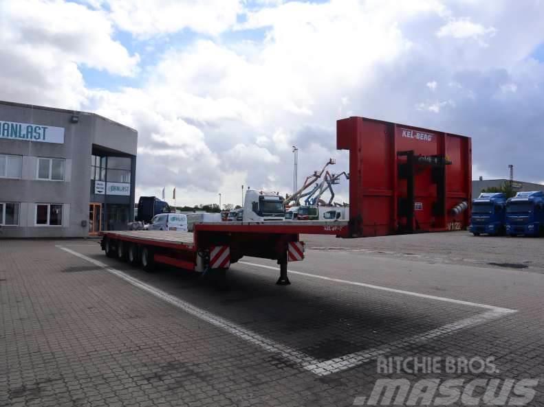 Kel-Berg Nedbygget Semi-trailer med lad/flatbed