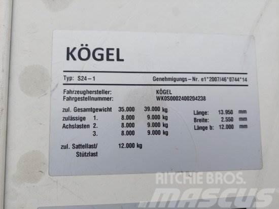KöGEL S24 TAUTLINER, ALUFELGEN, SAF-ACHSEN, Semi-trailer med Gardinsider