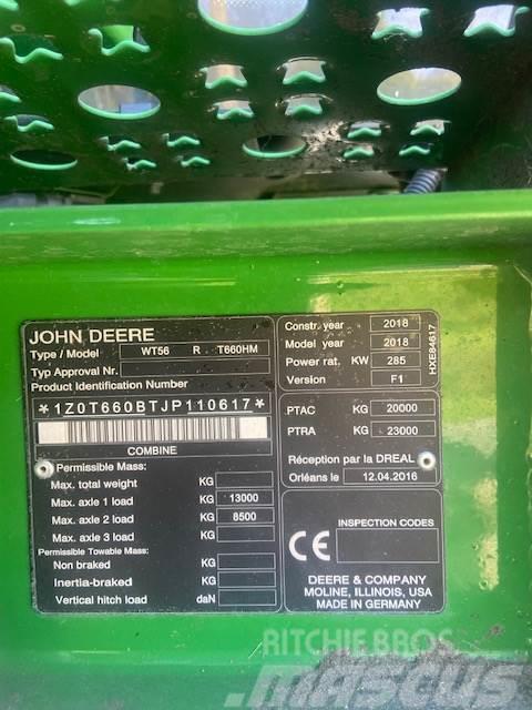 John Deere T660 HM Mejetærskere