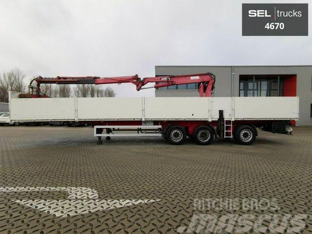  H&amp;W / MKG Kran / Lenkachse / Liftachse Semi-trailer med lad/flatbed