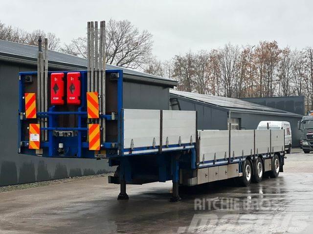 HRD STLB 3N Pritsche m. Tiefbett Rungen Lenkachse Semi-trailer med lad/flatbed