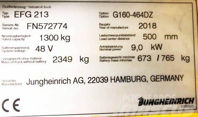 Jungheinrich EFG213 - 4640MM HUBHÖHE - BATTERIE 2021 - 100% Gaffeltrucks - andre