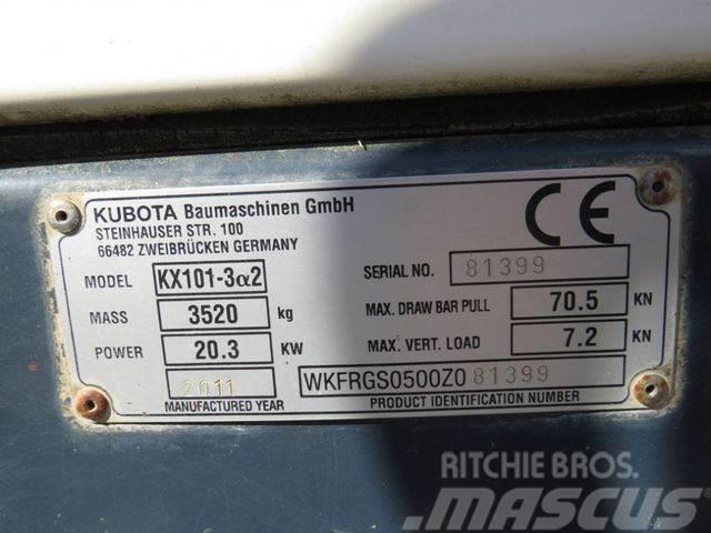 Kubota Minibagger KX 101-3 Minibagger Minigravemaskiner