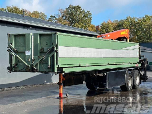 Langendorf SSH 20/25 Steinauflieger mit Palfinger Kran Semi-trailer med lad/flatbed
