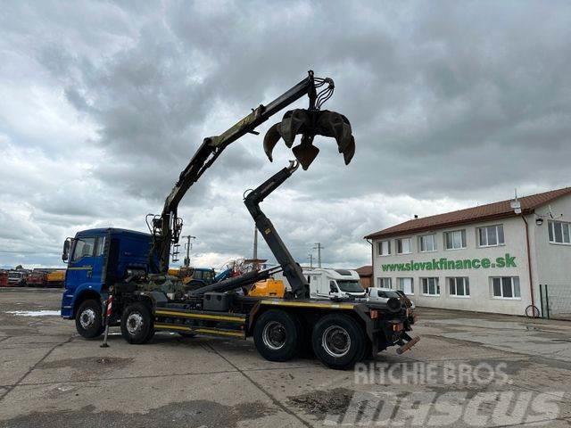 MAN TGA 41.460 for containers and scrap + crane 8x4 Lastbil med kran