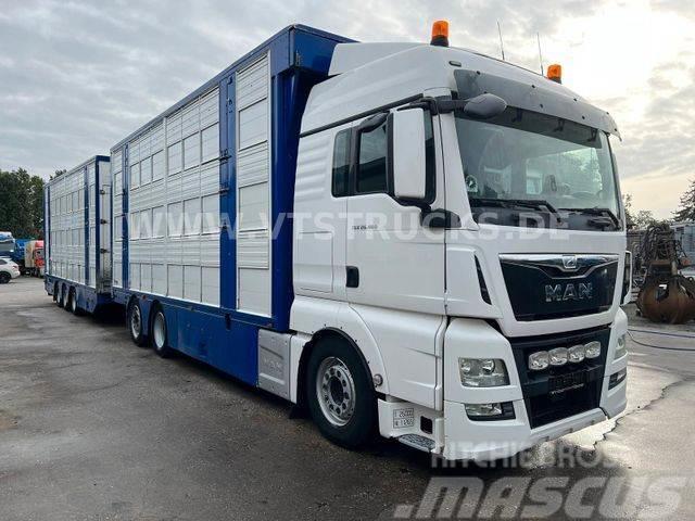 MAN TGX 26.480 6x2 3.Stock FINKL + Tandemanhänger Lastbiler til dyretransport