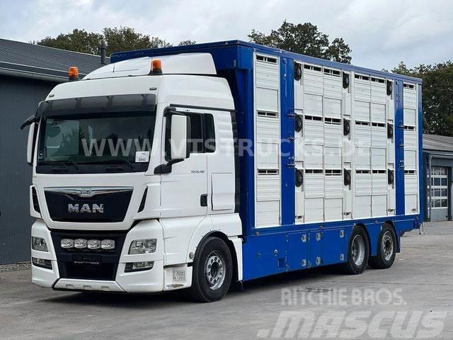 MAN TGX 26.480 6x2 3.Stock FINKL mit Hubdach,Tränke Lastbiler til dyretransport