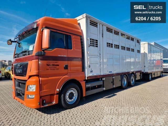 MAN TGX 26.480 / KOMPLETT /Hub/3 Stock/Durchlade Lastbiler til dyretransport
