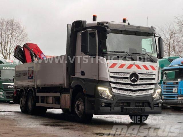 Mercedes-Benz Actros 2545 6x2 Lift-Lenk + HMF2320 Ladekran Lastbil med lad/Flatbed