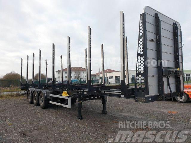  PAVIC HTS 24 Holzauflieger mit 8 Schemel 16 Runge Semi-trailer til tømmer