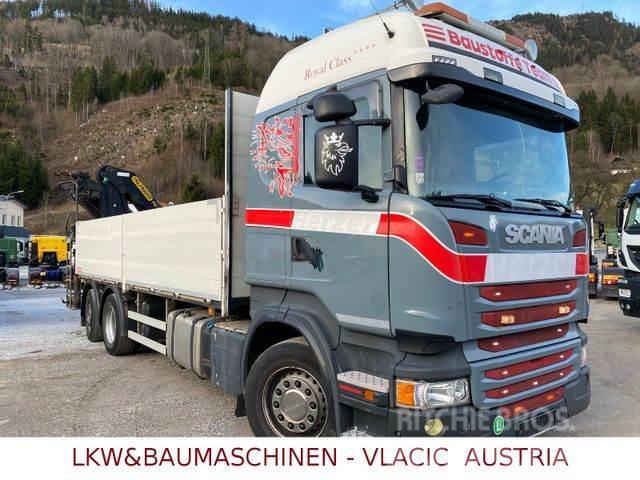 Scania R410 mit Kran Palfinger PK20002EH Lastbil med lad/Flatbed