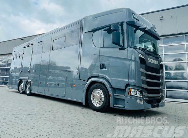 Scania S 450 Doppel Pop-out Pop-Up Pferdetransporter Lastbiler til dyretransport