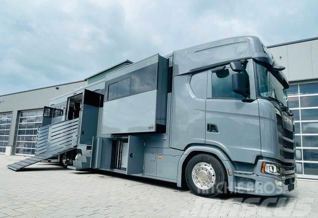 Scania S 450 Doppel Pop-out Pop-Up Pferdetransporter Lastbiler til dyretransport