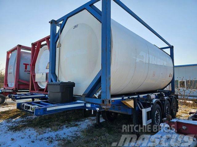 Schmitz Cargobull Tankcontainer Chassis+Tankcontainer Schwallwand Semi-trailer med Tank