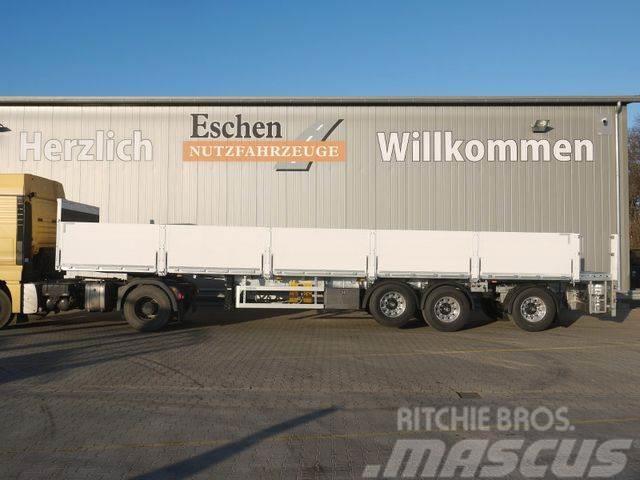 Schröder 12,85m*Rollkran-Kran*Pritsche Lenkachse Semi-trailer med lad/flatbed