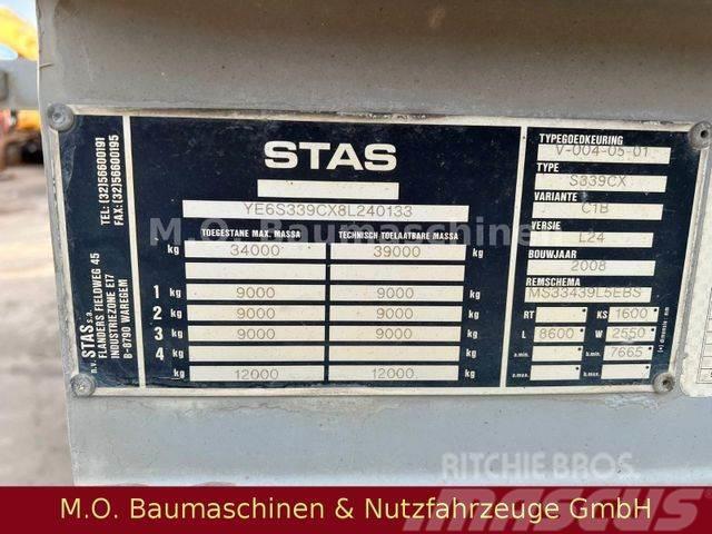 Stas S339CX / 3 Achser / Luft / Plane / Semi-trailer med tip