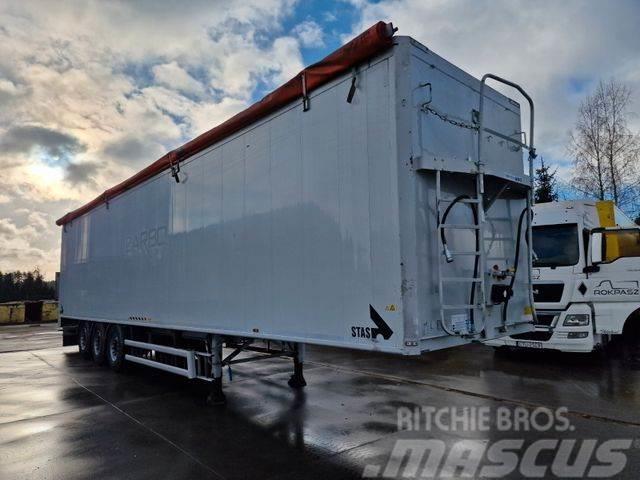 Stas Walkingfloor 92m3 Floor 10 mm 7680 kg 2015 year Semi-trailer med fast kasse