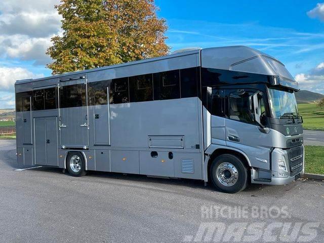 Volvo FM 380, 5 Pferde,Wohnung m Pop Out Lastbiler til dyretransport