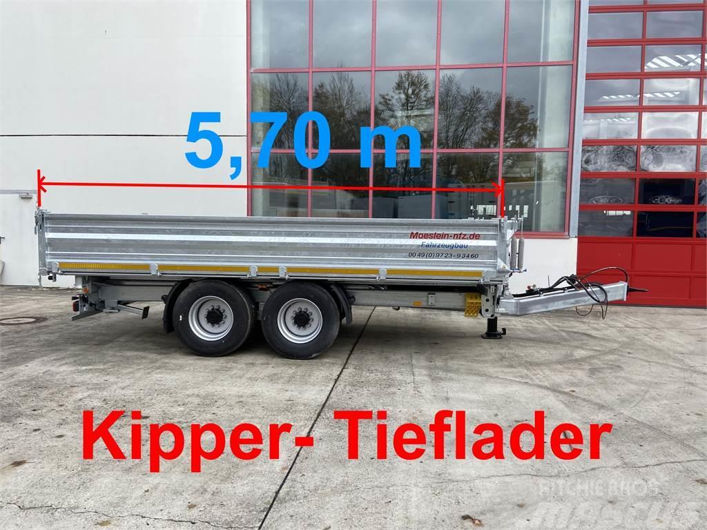 Möslein TTD 14 5,70 m 14 t Tandem- Kipper Tieflader 5,70 Anhænger med tip