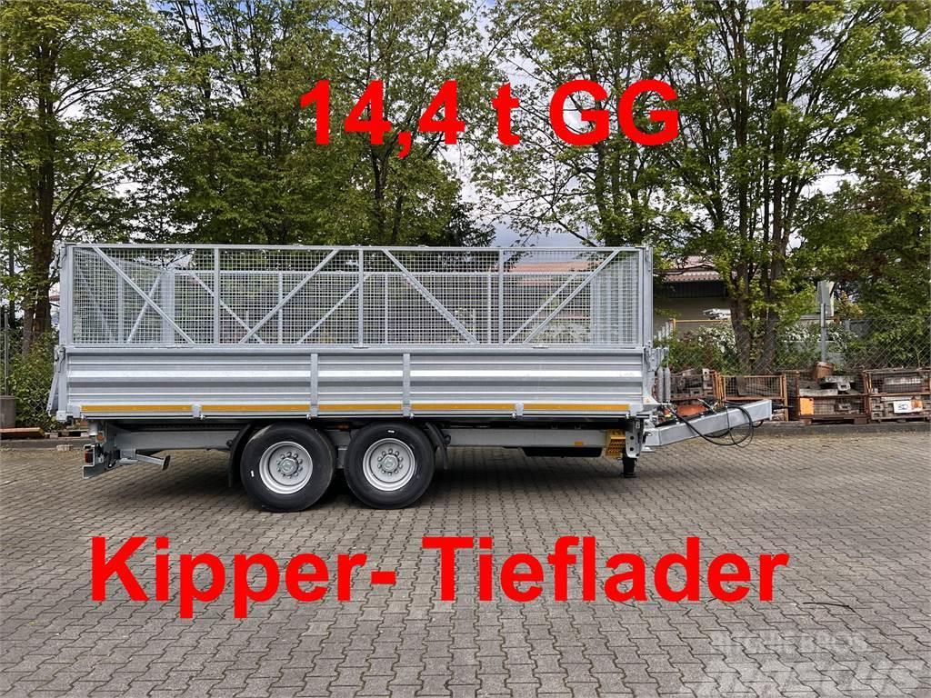 Möslein TTD 14 5,70 m 14 t Tandem- Kipper Tieflader 5,70 Anhænger med tip
