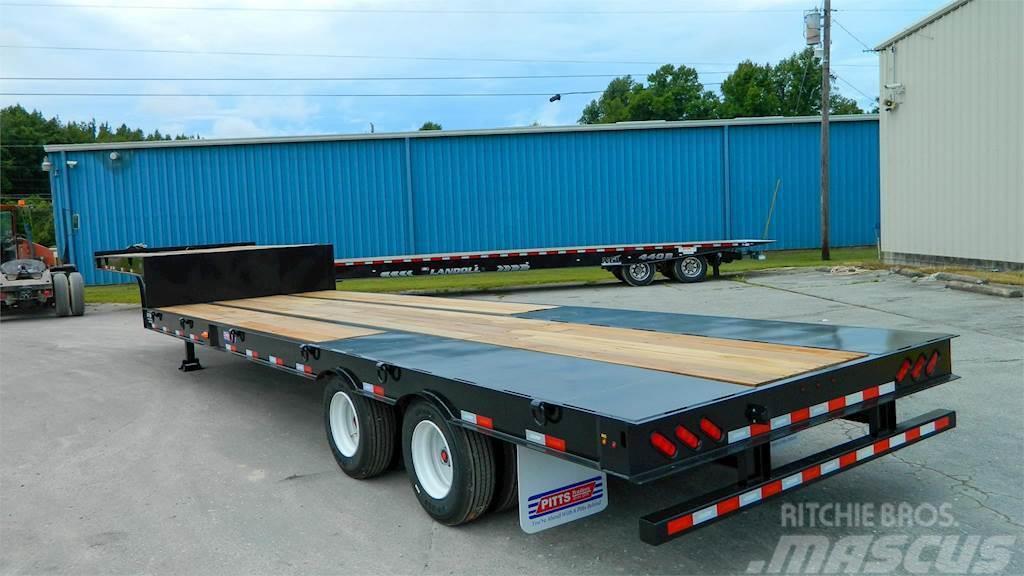 Pitts LB25-33 DROP DECK Semi-trailer med lad/flatbed