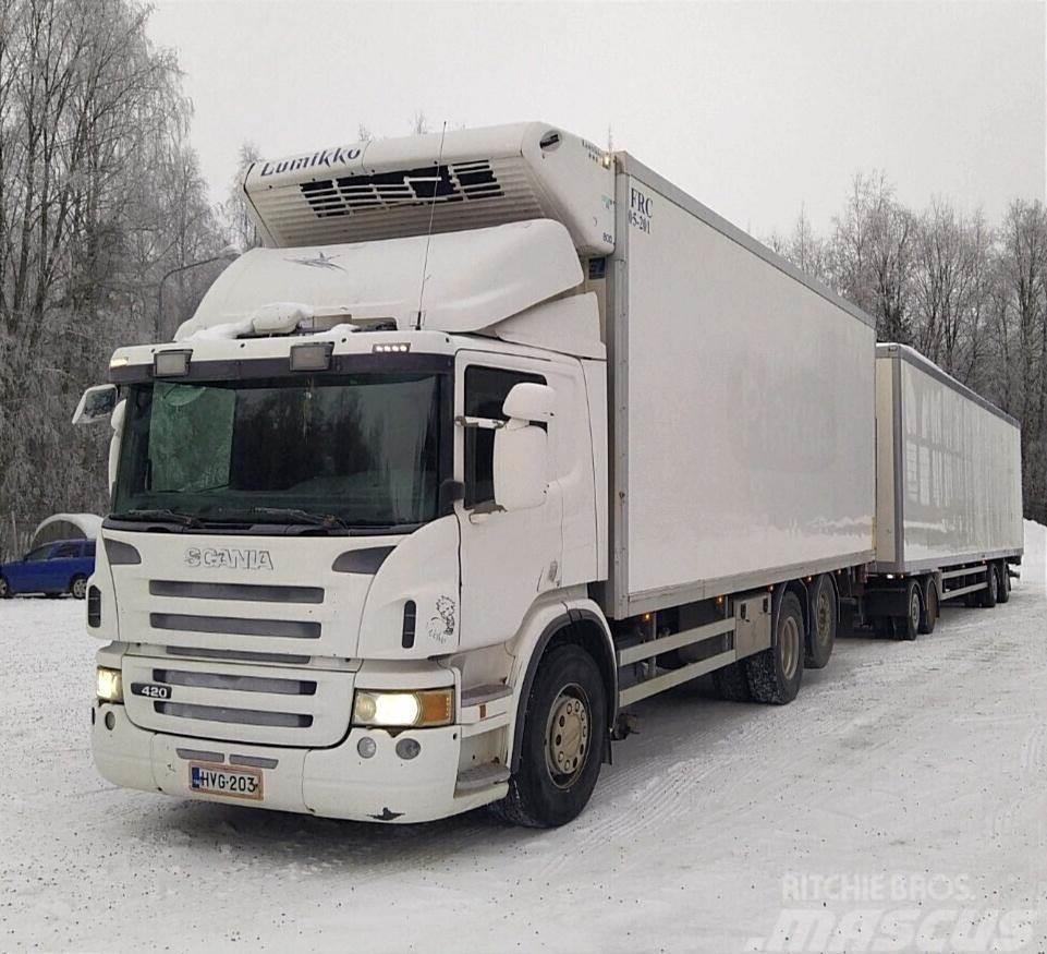 Scania P420 kylmäkoriyhdistelmä 6x2 Kølelastbiler
