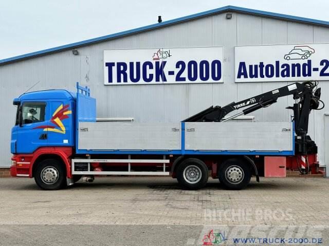 Scania R400 Atlas Tirre 191L 9m=1,7t. 7m Ladefl. 1.Hand Lastbil med lad/Flatbed