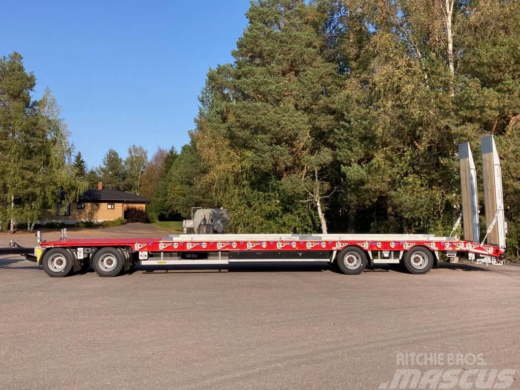 Humbaur 4-AKSELINEN + 12,2M SUORA KANSI, LEVIKKEET + HYDRA Semi-trailer blokvogn