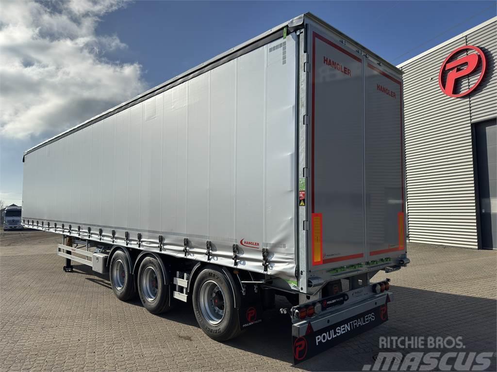 Hangler 3-aks 45-tons gardintrailer Nordic Semi-trailer med Gardinsider